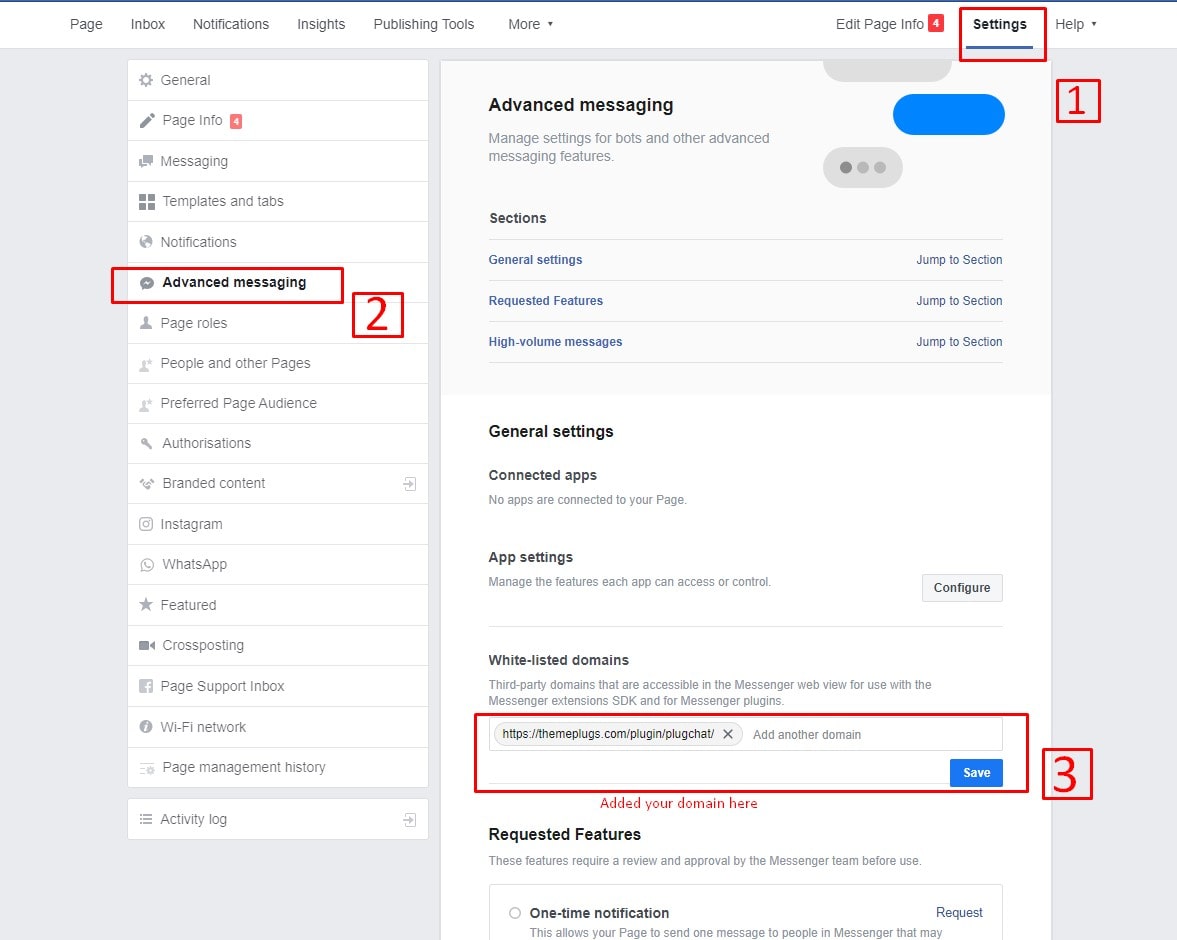 Add Your Domain in Your Facebook Page