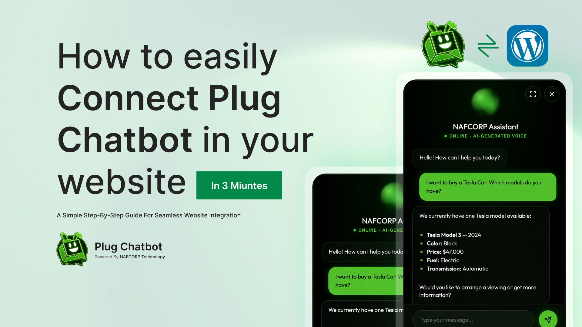 Plug Chatbot performance analytics for WordPress plugin