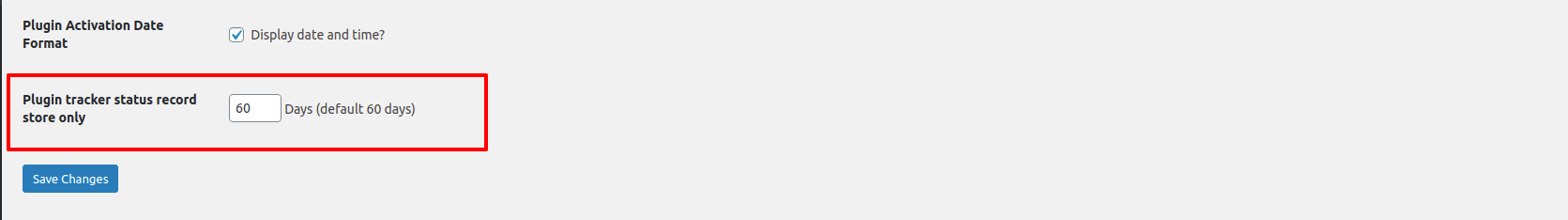 Plugin Status tracker recoreds