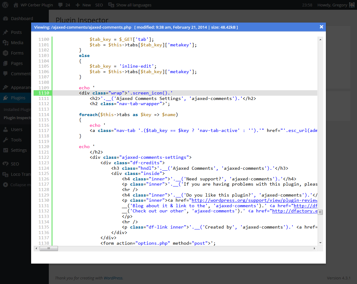 Beautiful source code viewer with highlighted issues