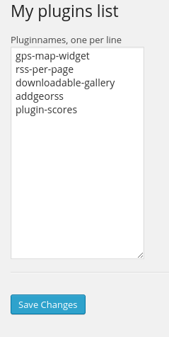 myPlugin list