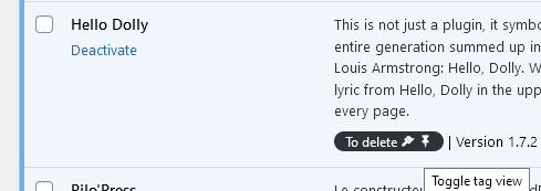 Change tag text by clicking on it and write, clicking on 📌 add a filter view.