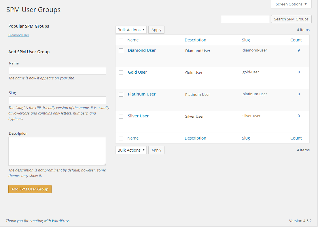 SPM User Groups