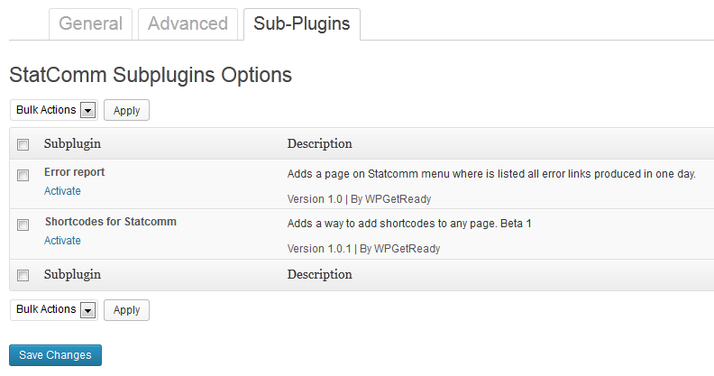 Statcomm Subplugin Feature