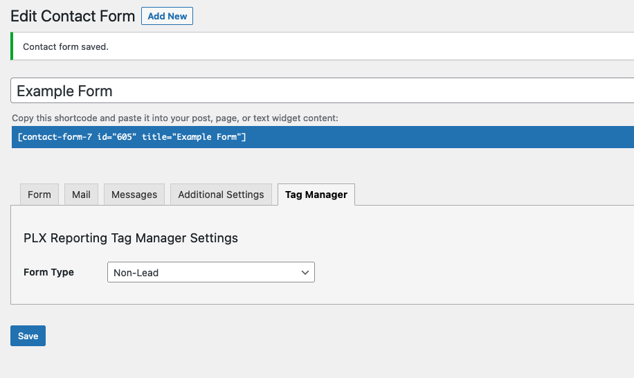 Exported JSON for use in Google Tag Manager