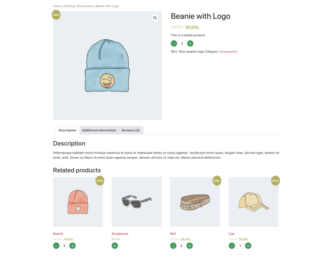 Product Single Page Output Preview