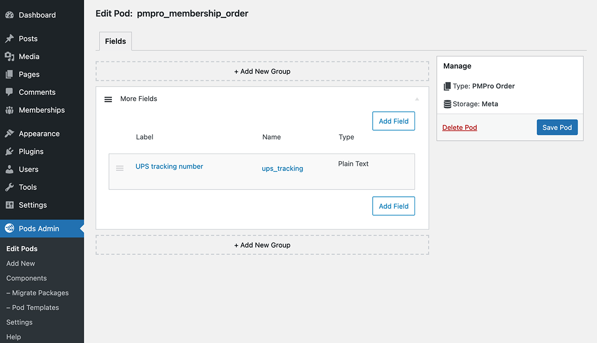 Edit PMPro Member Group Options