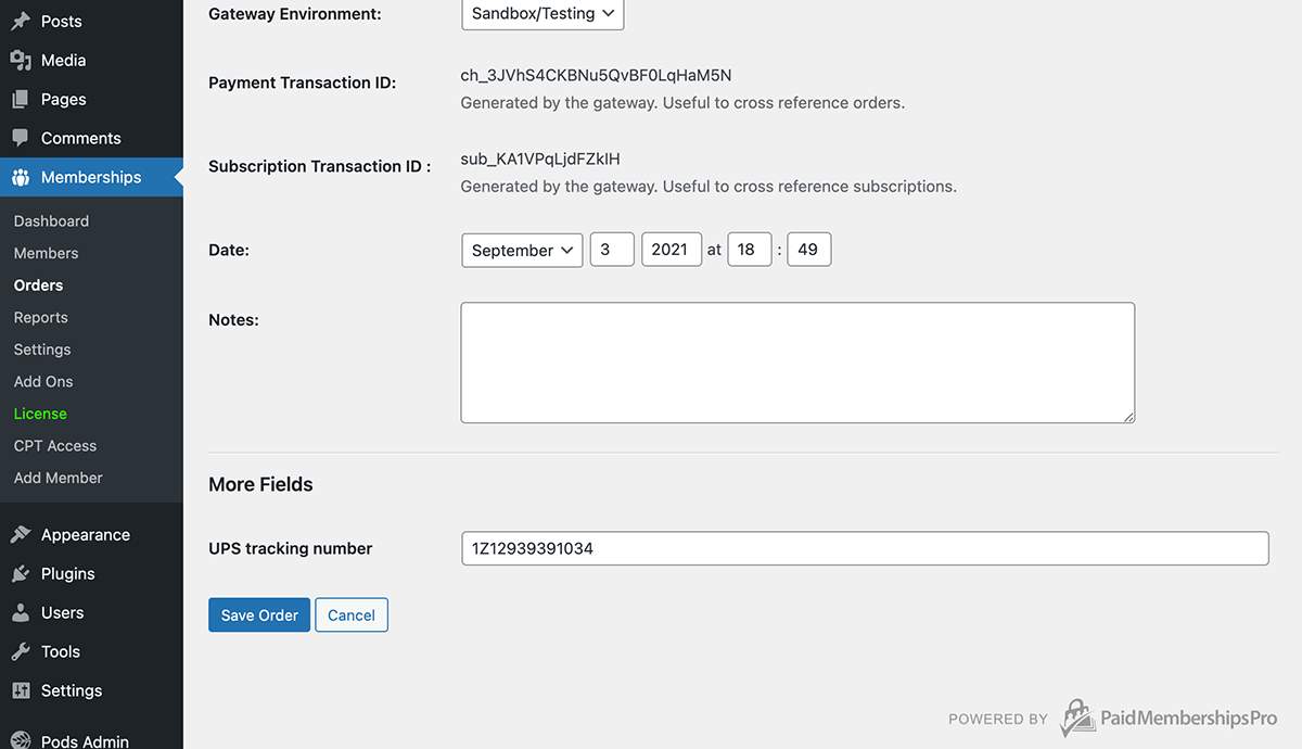 Edit PMPro Member Field Options