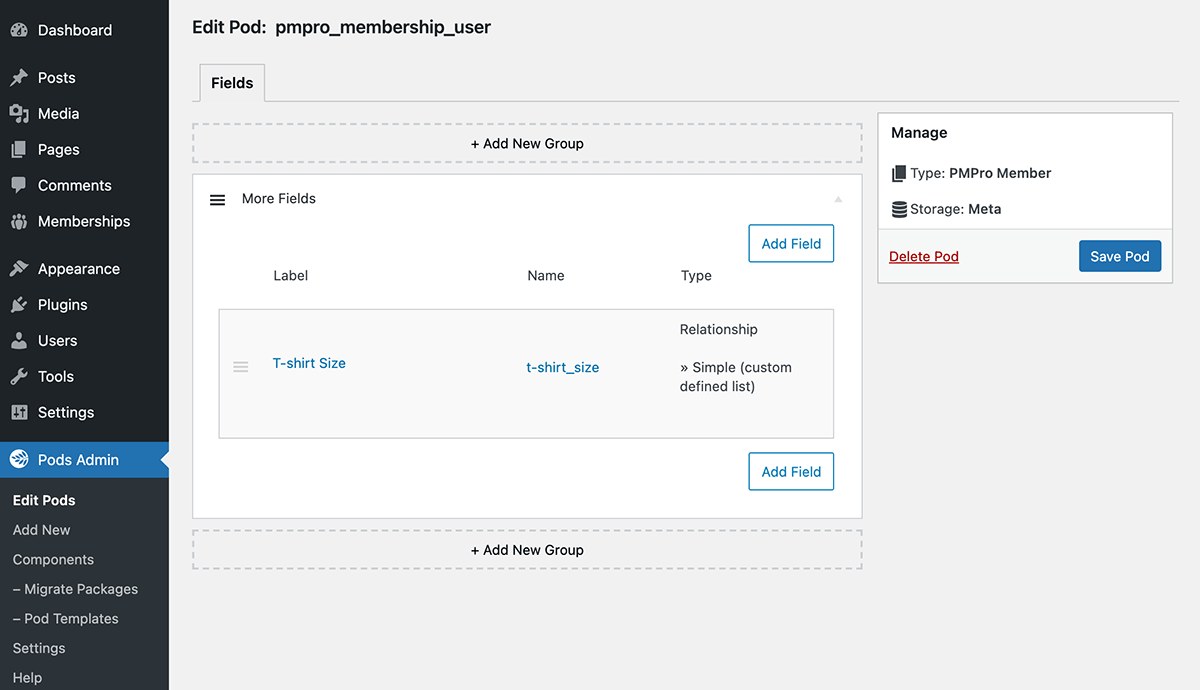 Custom field on the Member Profile Edit page (frontend)