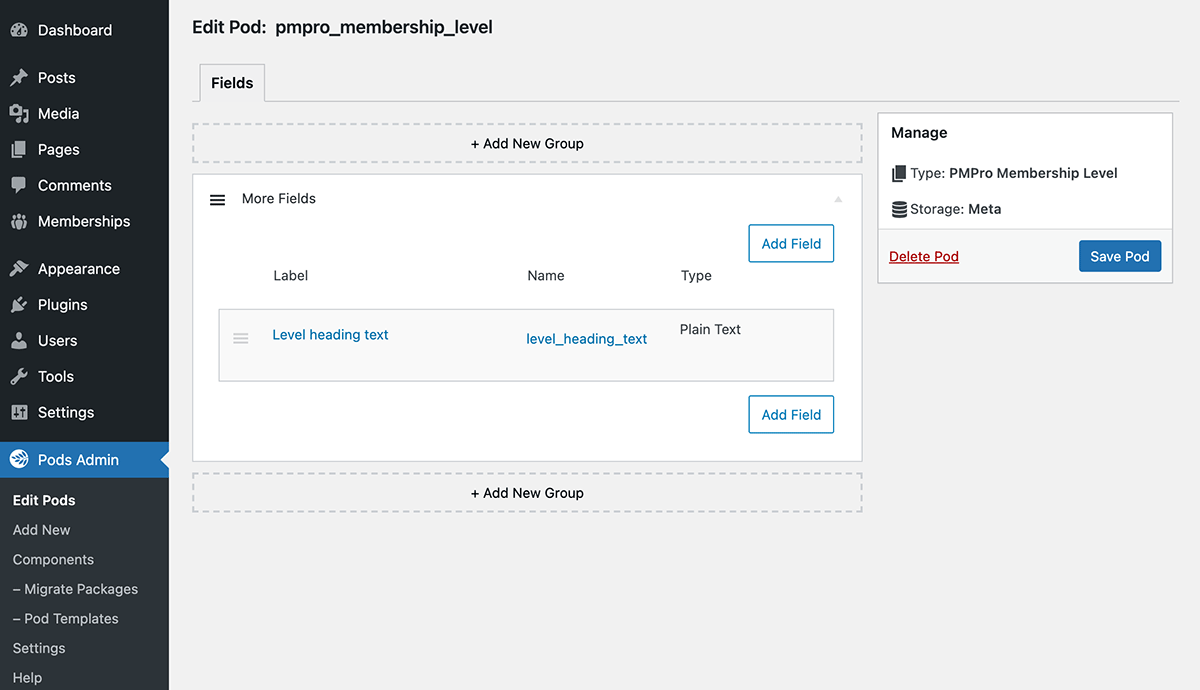Custom field on the Edit Order form