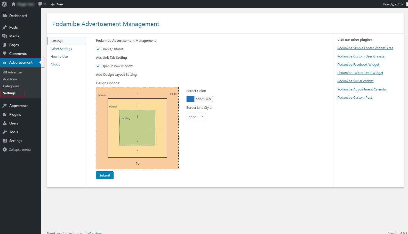 Backend Other Setting