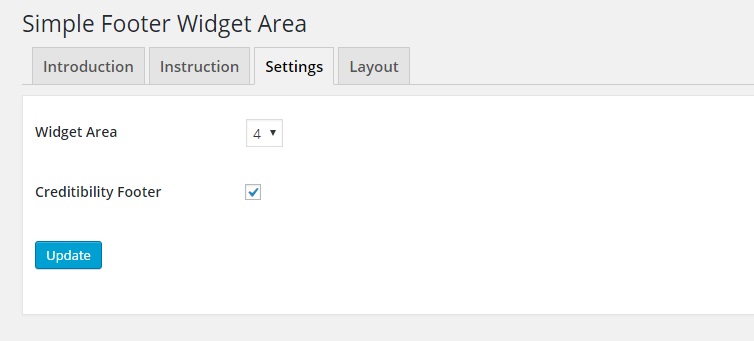 Backend Footer Design Setting