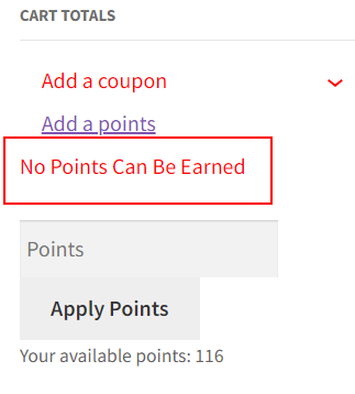 **Frontend For Points Conversion Rate** - The  per currency notice that customers to see.