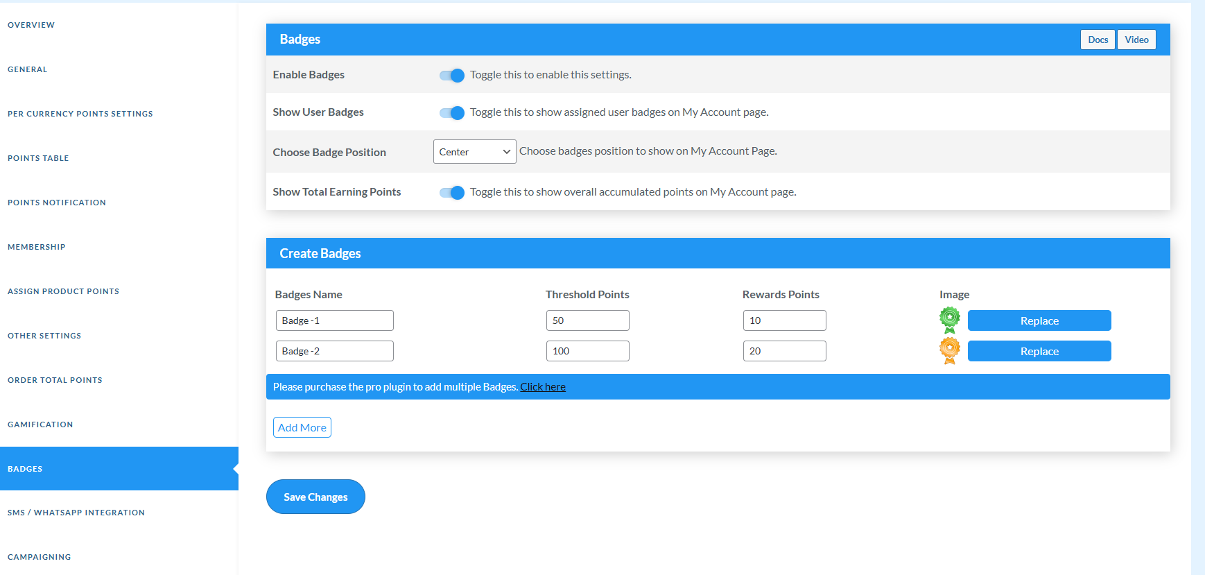 **New Template** - Admins can implement the new template for the "Points Tab" - Template 1