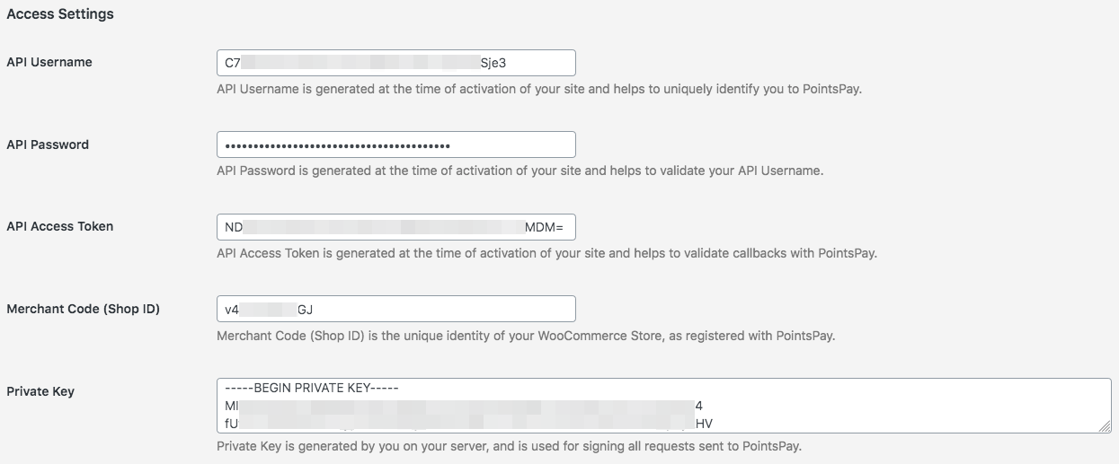 Access Settings