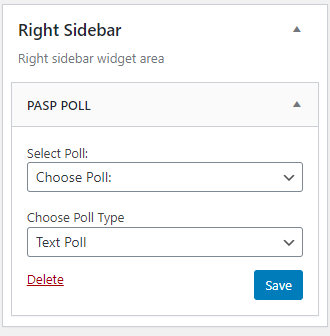 poll/survey/vote widget setup