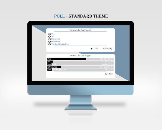 An example of plugin in action (Poll Stastics)