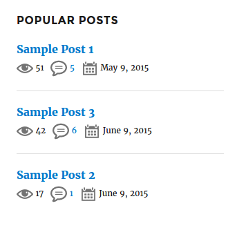 Frontend view of Popular Posts as Slider