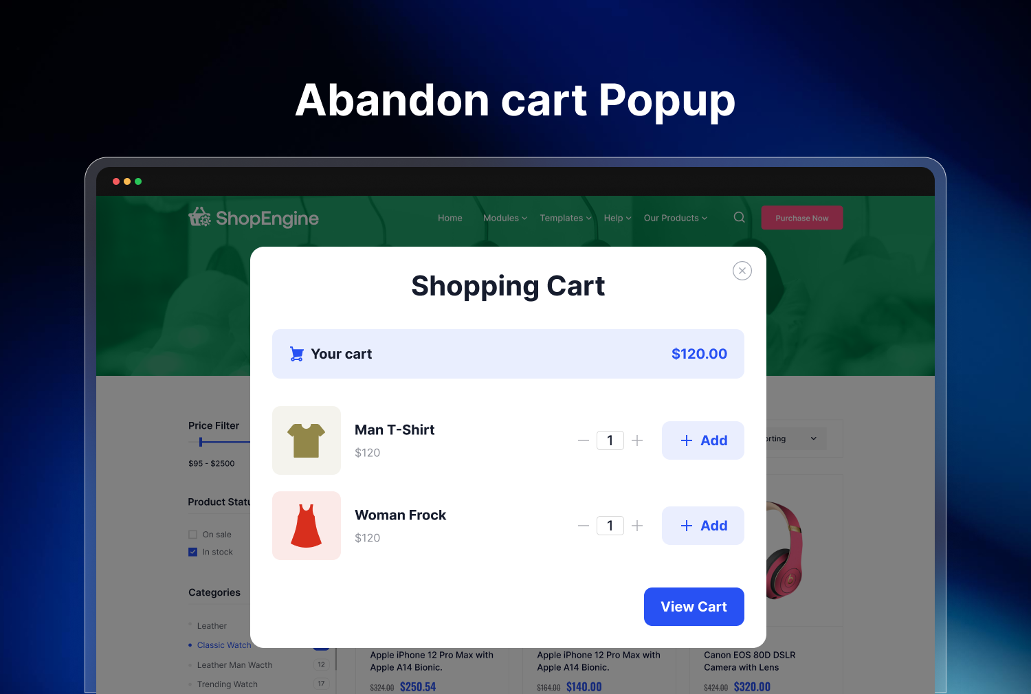 Scroll-in popups to show popups on the visitor’s scroll.