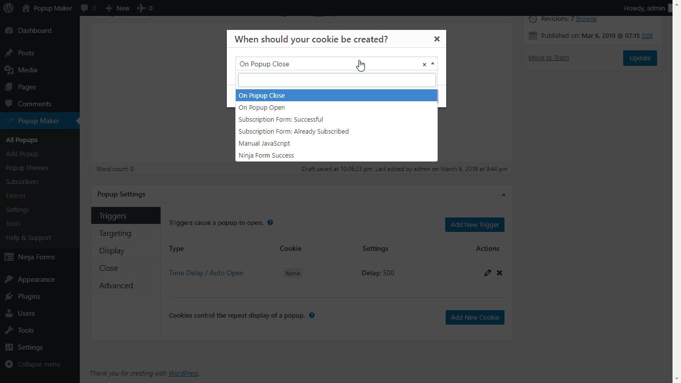 Create and edit an unlimited number of popup themes for every situation.