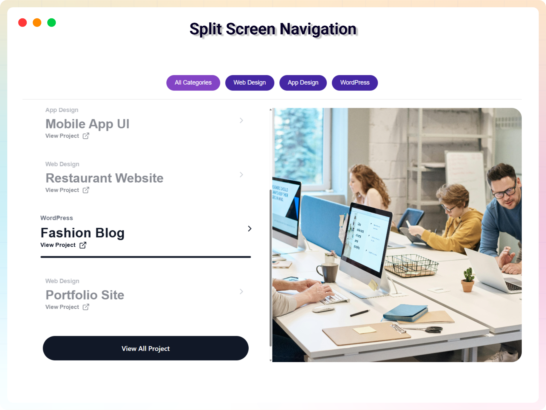 Stacked Cards Layout