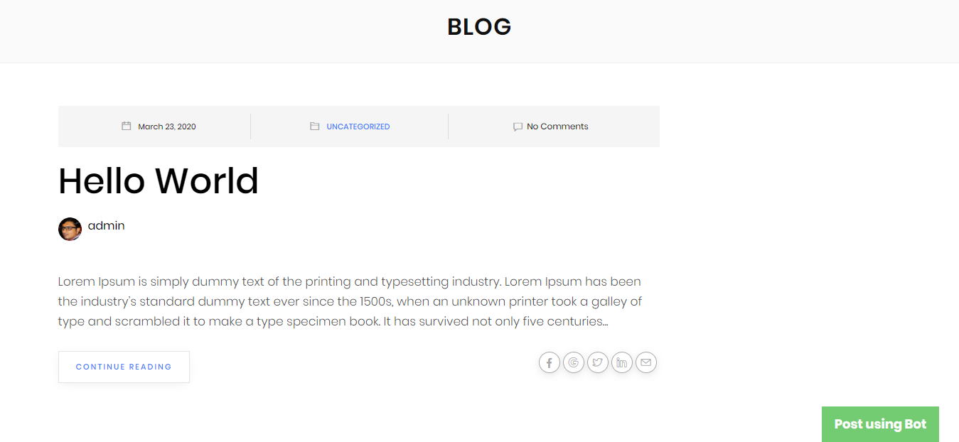 You can see your post into post page or inside admin area posts section.