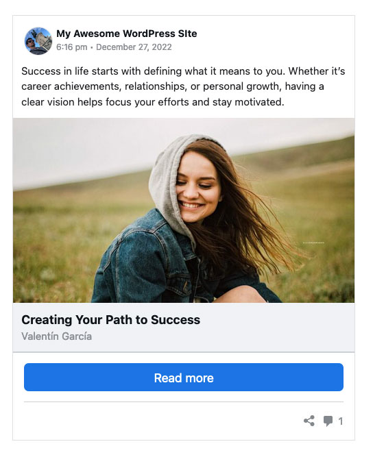 Make your post embeds look like Facebook embeds