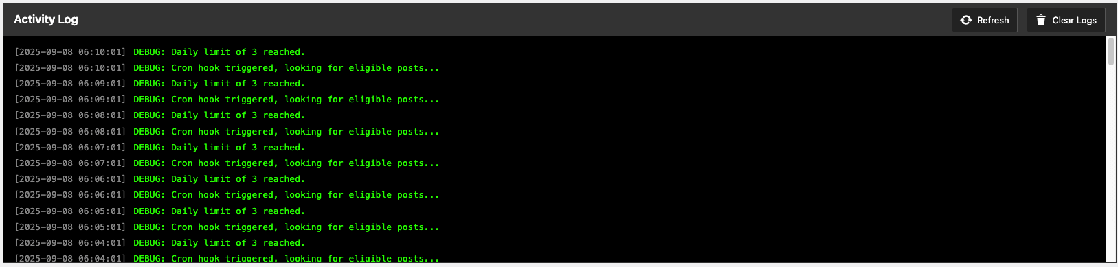 log console
