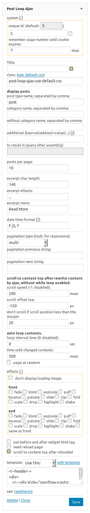 Setting Screen