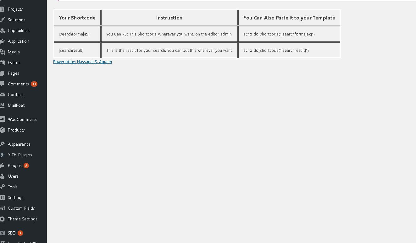 The Instruction on the admin.