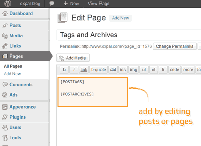 Shows how to add the shortcode in posts/pages