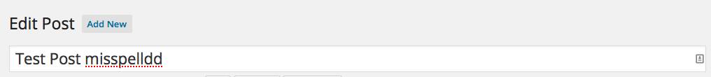 A view of the plugin in action, highlighting a misspelling.
