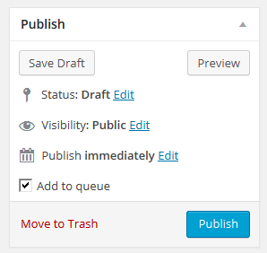 Checkbox at Publish box on Add New Post screen