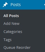 Queue Reorder menu