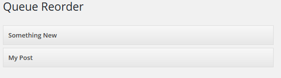 Current queue order