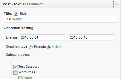 post6 text widget setting (HTML5 'input type=date' unsupported browser)