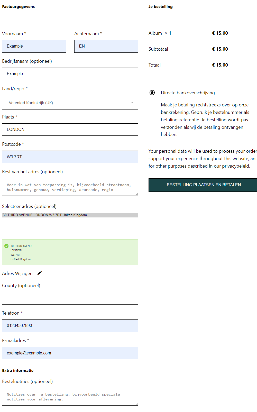 Validate international addresses.