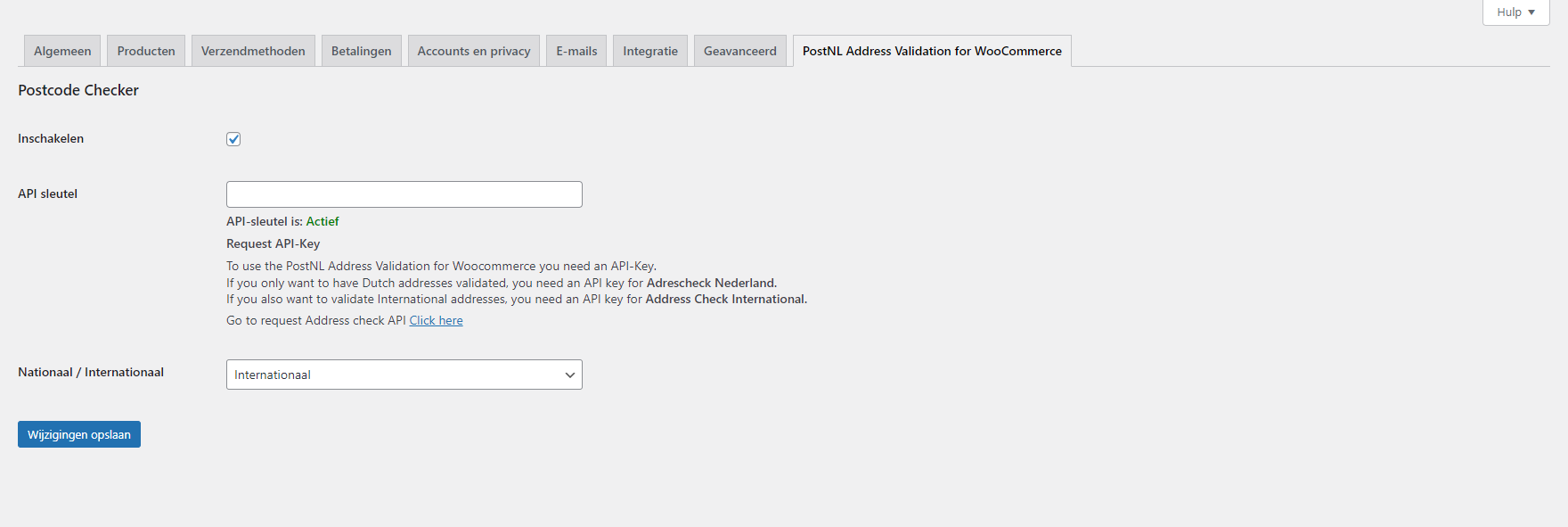 Admin settings.