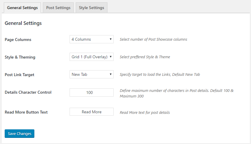 List View: GS Posts Grid