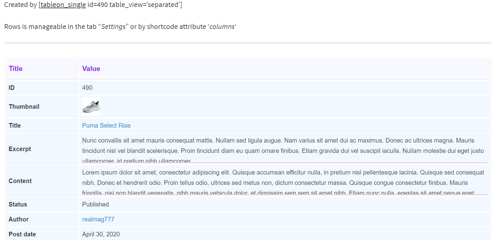 Attachments shortcode (premium extension, not free)