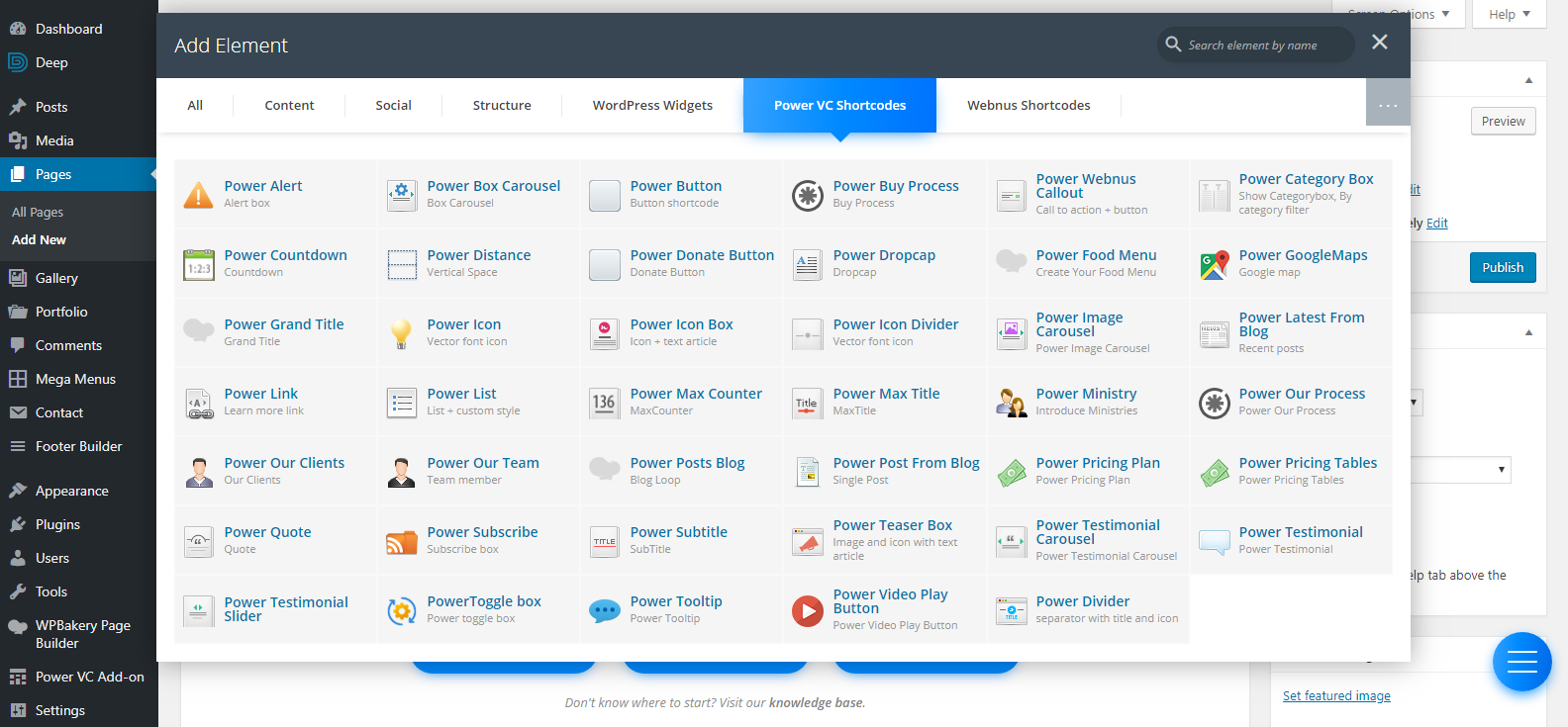 Power VC Add-on Shortcodes.