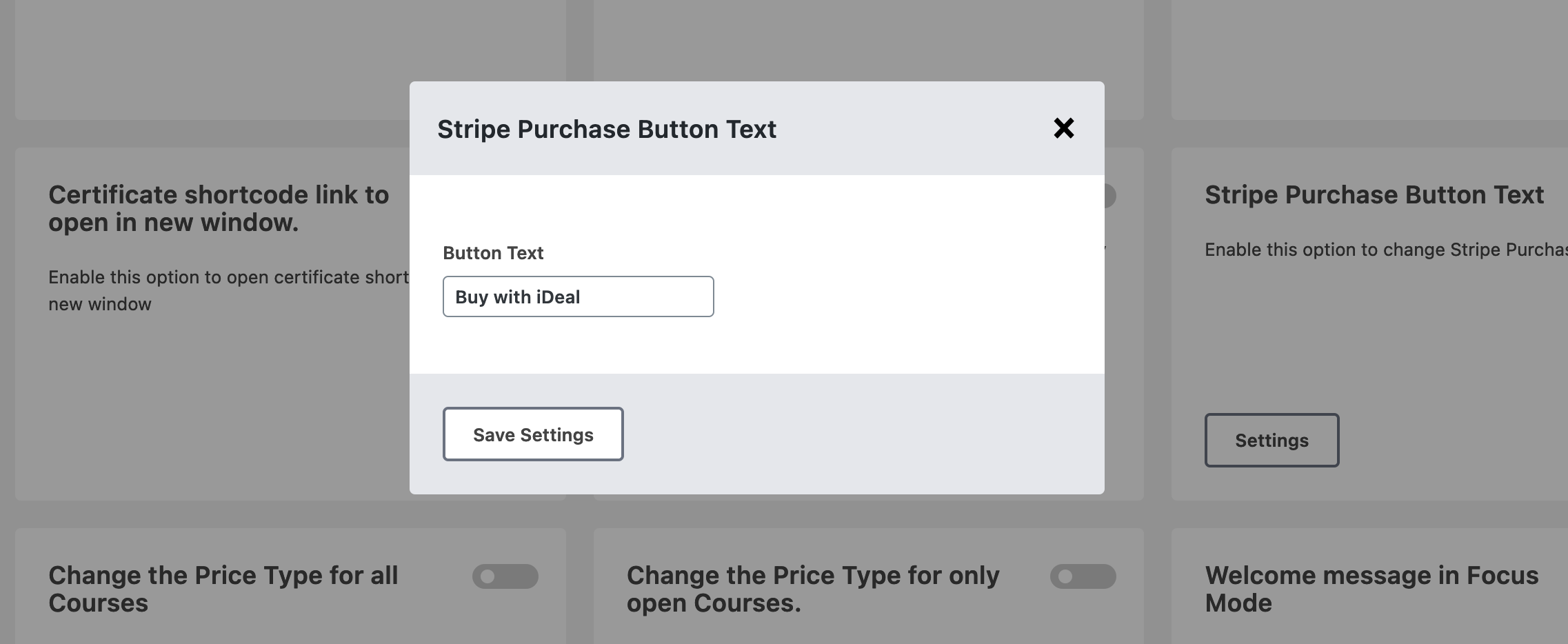 Easy to use module settings