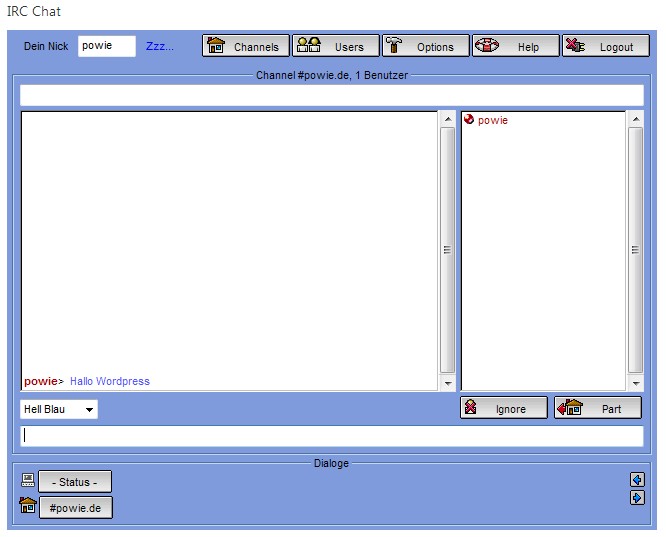 IRC Chat Window