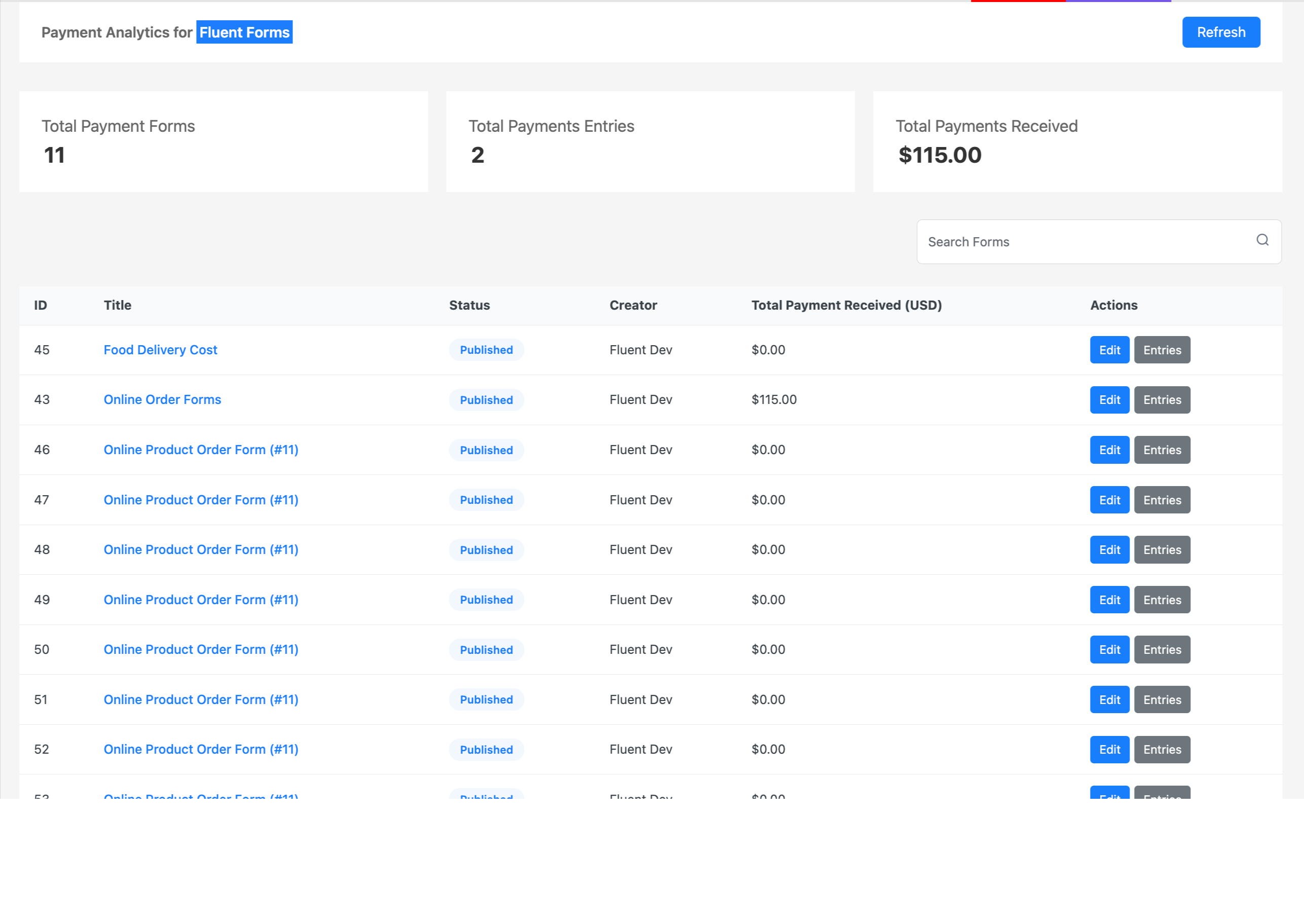 Paytails Dashboard