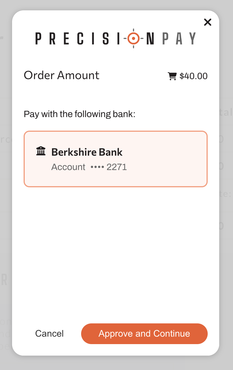 This is the payment approval page.