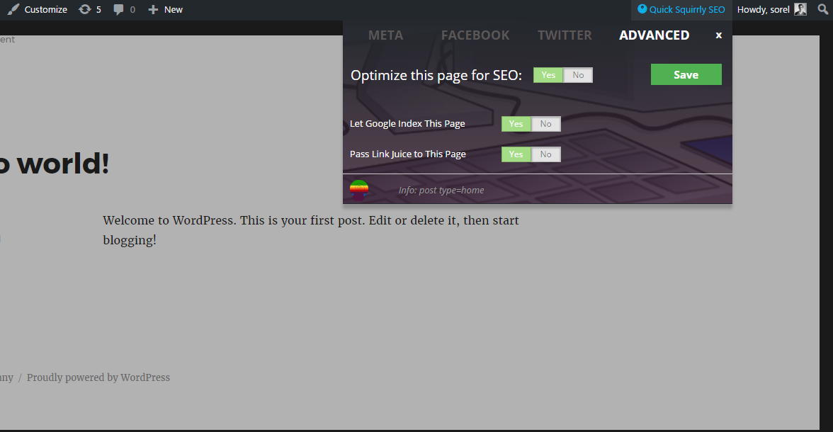 You can choose to Show/Hide a page