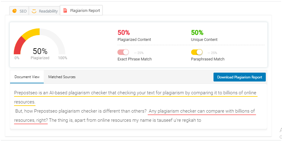 Plagiarism checker will check each and every sentence