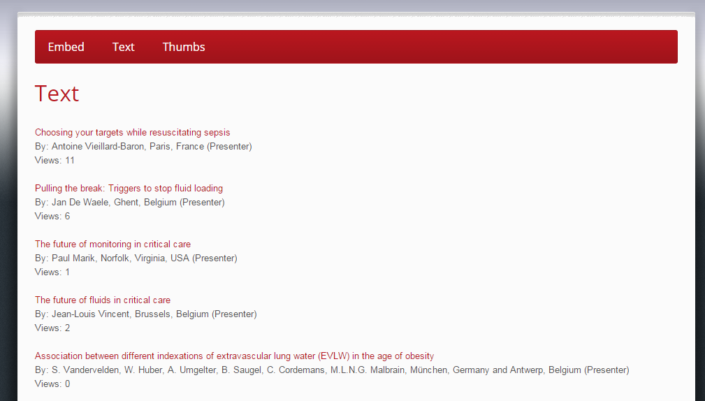 An example of text based content