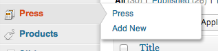 Press post menu