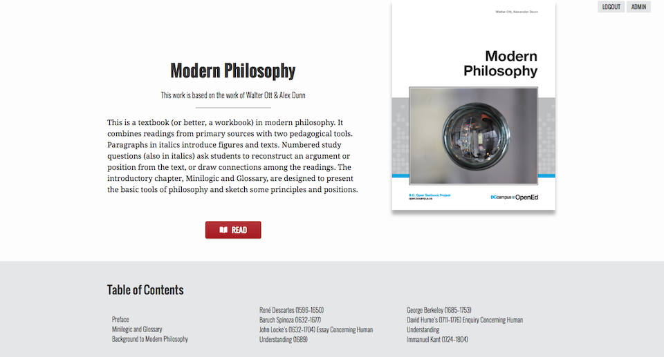 Modified home page